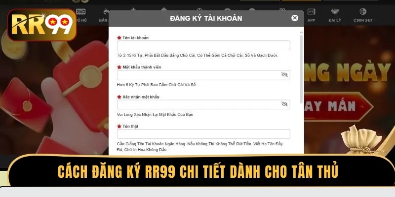Cách đăng ký RR99 chi tiết dành cho tân thủ
